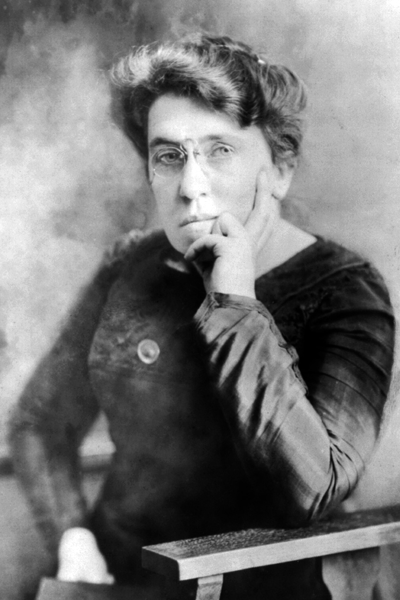 Picture of Emma Goldman. This work is in the public domain in the United States because it was published (or registered with the U.S. Copyright Office) before January 1, 1923.