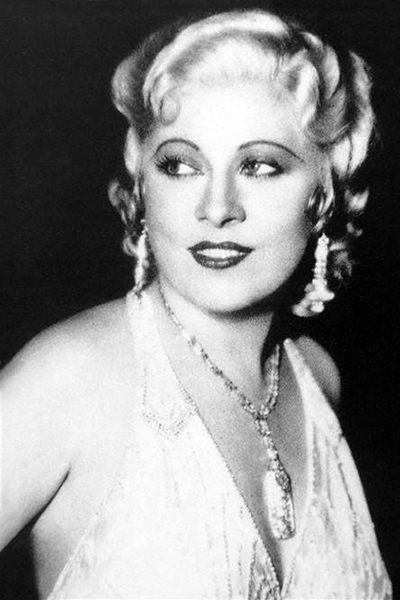 Picture of Mae West. This work is in the public domain because it was published in the United States between 1928 and 1963, and although there may or may not have been a copyright notice, the copyright was not renewed.