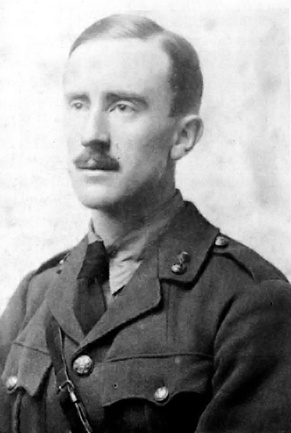 Picture of J.R.R. Tolkien. This photograph was published in the UK in 1977 in J. R. R. Tolkien - a biography, by Humphrey Carpenter. No credit given.
