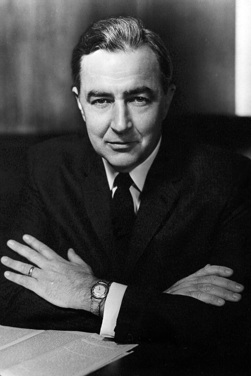 Picture of Eugene McCarthy. This work is in the public domain in the United States because it is a work prepared by an officer or employee of the United States Government as part of that person’s official duties under the terms of Title 17, Chapter 1, Section 105 of the US Code.