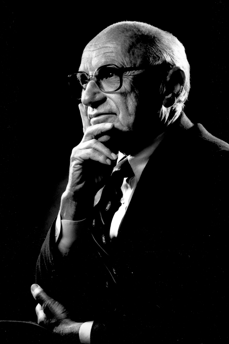 Picture of Milton Friedman. 