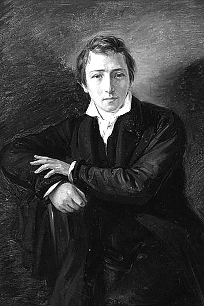 Picture of Heinrich Heine. A painting of Heine, by Moritz Daniel Oppenheim 1831