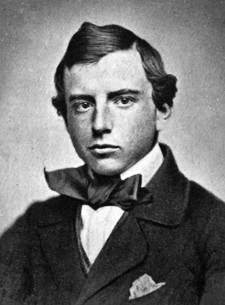 Picture of Henry Brooks Adams. Harvard graduation photo of Henry Brooks Adams, 1858. Picture by George Kendall Warren (Nashua, New Hampshire 1824 - 1884 Medford, Massachusetts).