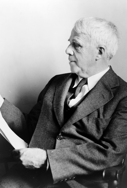 Picture of Robert Frost. This photograph is a work for hire created prior to 1968 by a staff photographer at New York World-Telegram & Sun. It is part of a collection donated to the Library of Congress. Per the deed of gift, New York World-Telegram & Sun dedicated to the public all rights it held for the photographs in this collection upon its donation to the Library. 